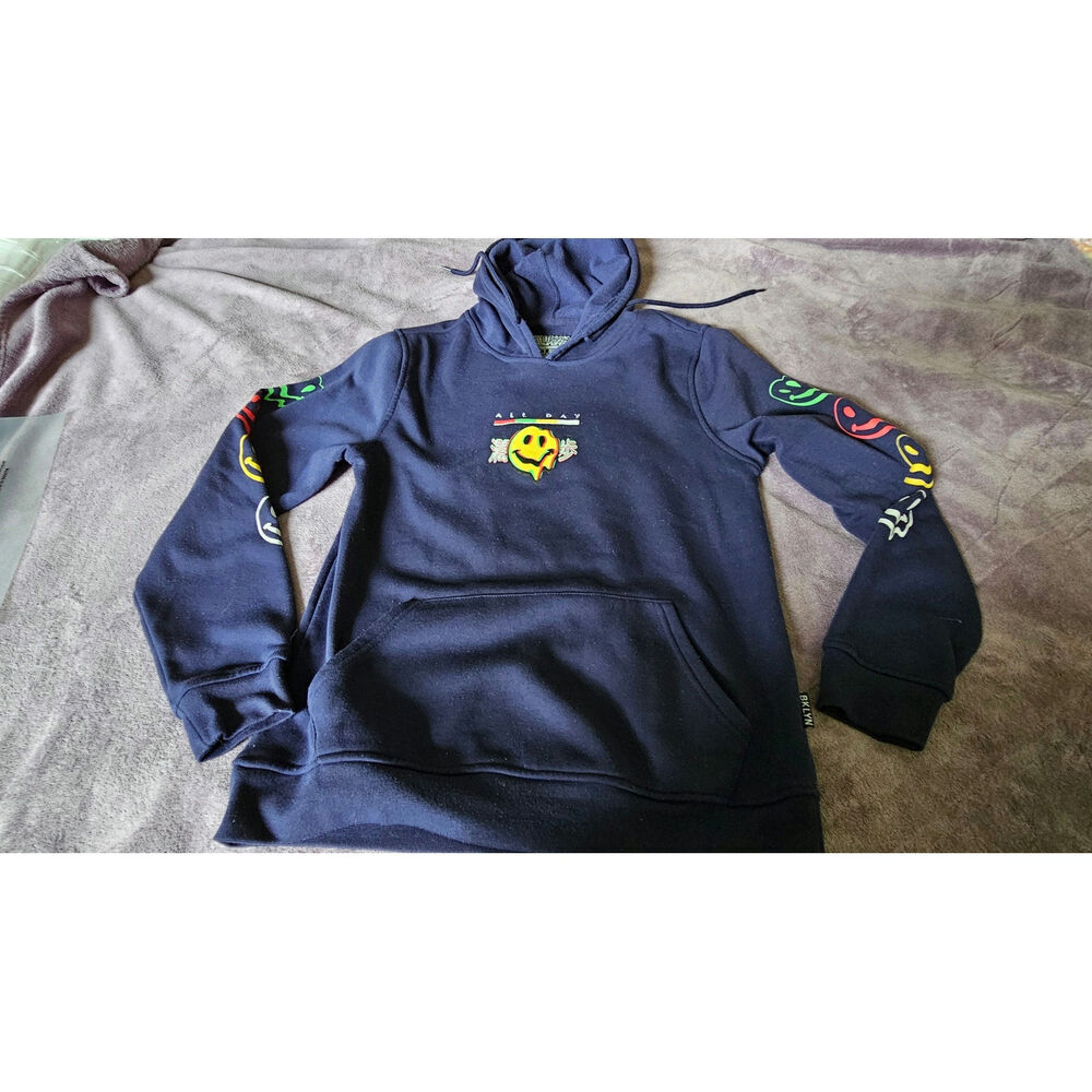Brooklyn Cloth Mfg Drip All Day‎ navy hoody, men's size Small